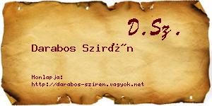 Darabos Szirén névjegykártya